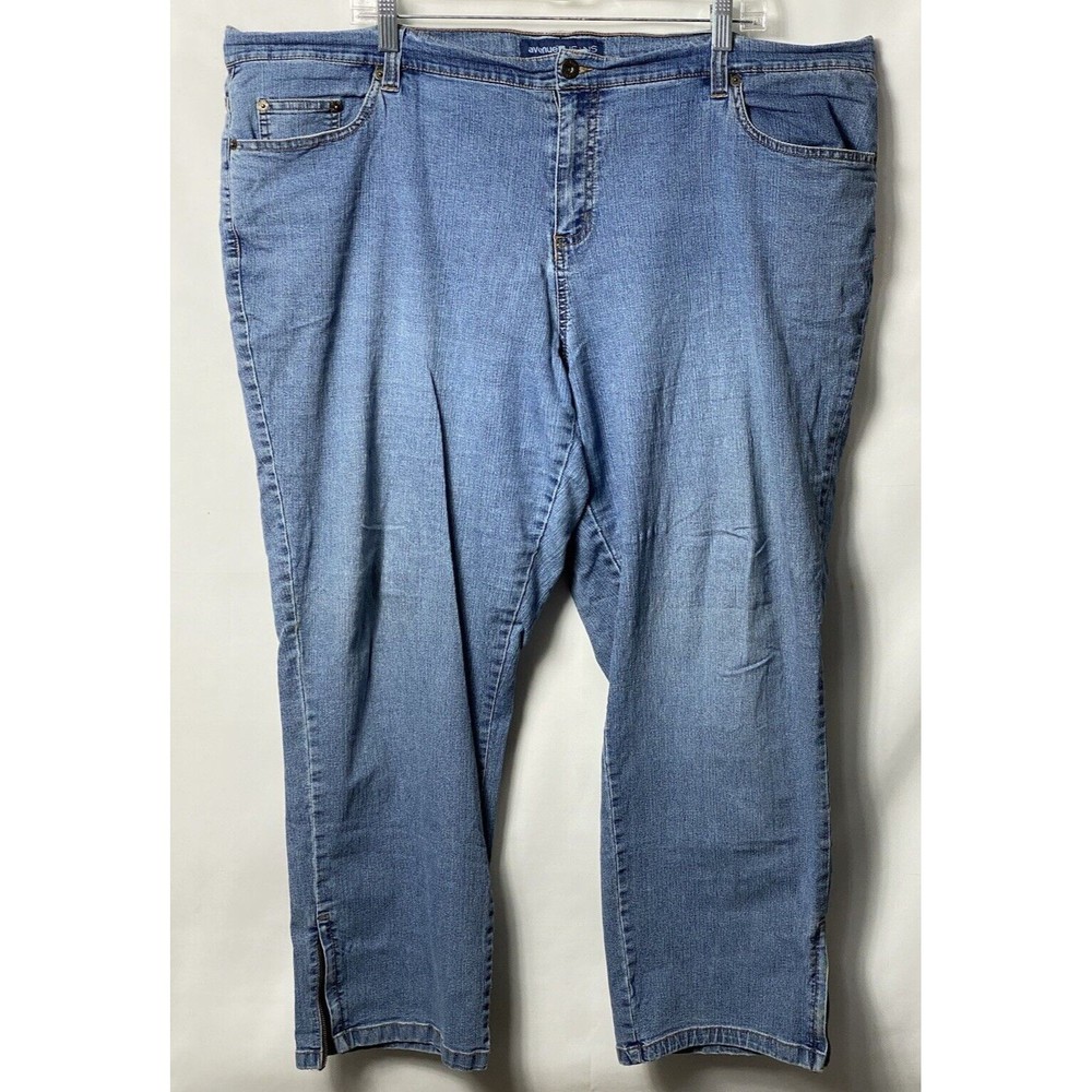 Avenue Jeans Women Plus Stretch Size 3x  With Zip On Bottom Legs